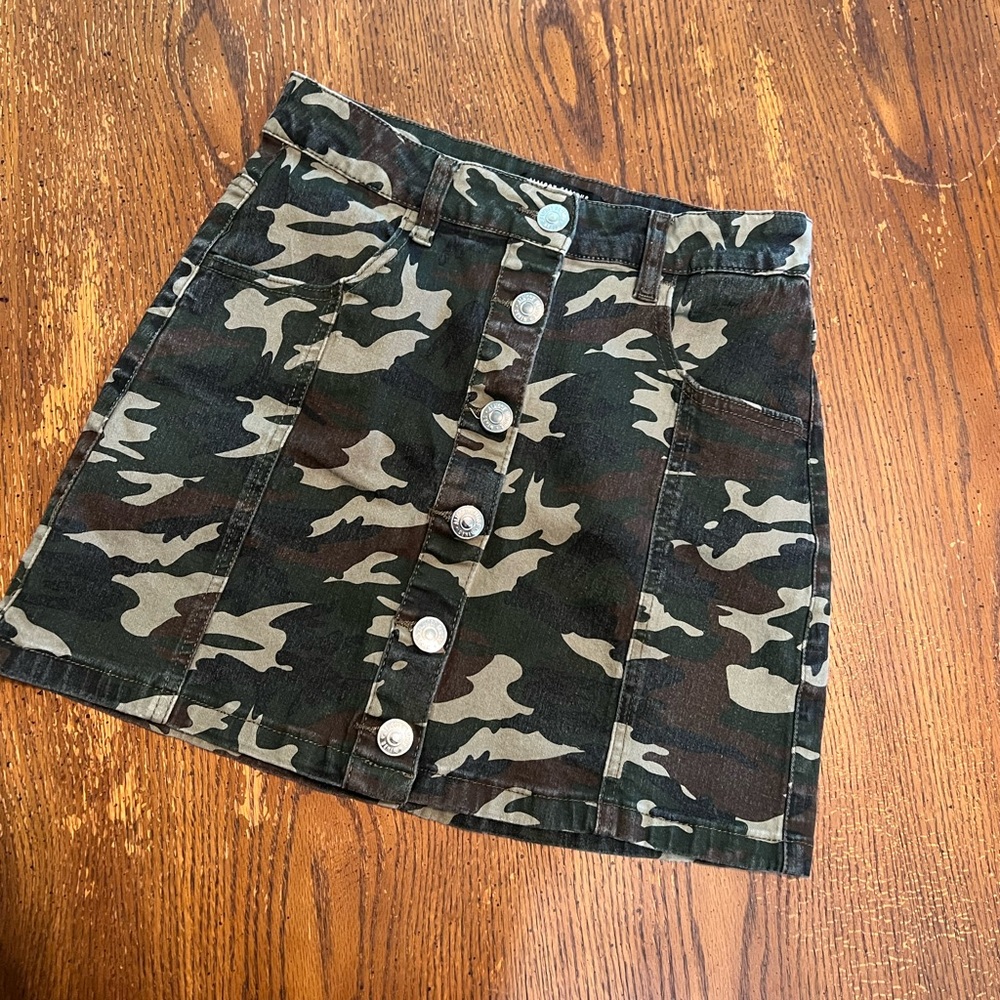 high rise jean skirt size 7 slightly faded